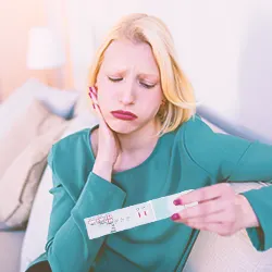 A person holding the Easy@Home THC Test